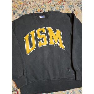 Vintage 90's USM Southern Mississippi Crewneck Sweatshirt Medium Reverse Weave